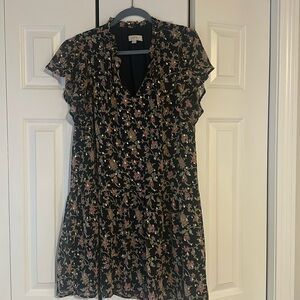 Loft floral tiered dress